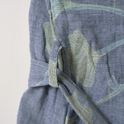 Ownkoti Ginkgo Leaf Organic Cotton Kimono Robe