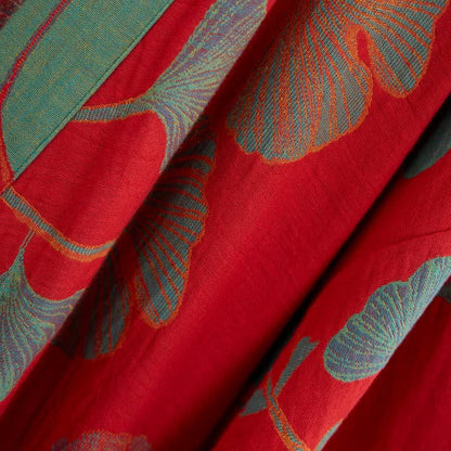 Ownkoti Ginkgo Leaf Organic Cotton Kimono Robe