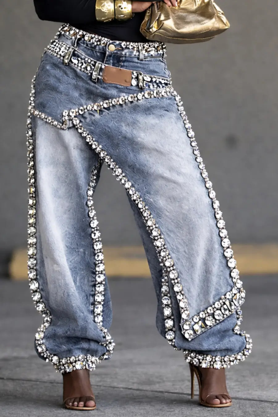 Women's Rhinestone Tassel Faux