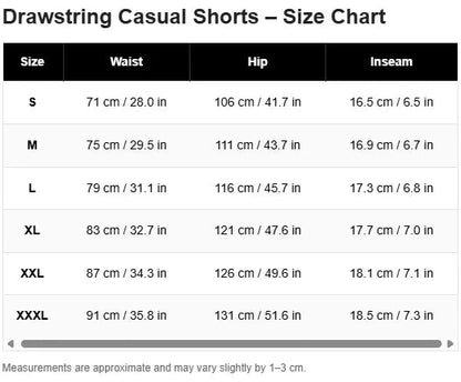Textured Drawstring Casual Shorts