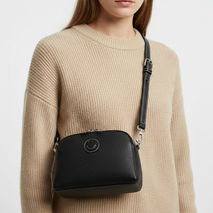 Leather Smile Shoulder Bag