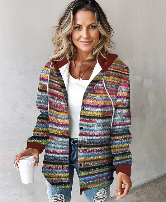 HIGHLAND PLAID HOODED COAT