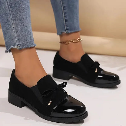 Marvina - Elegant Bow Accent Round Toe Loafer