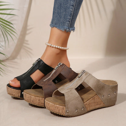 Comfort Open-Toe Wedges